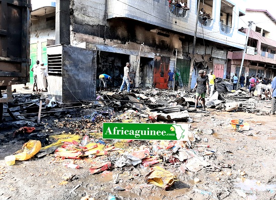 Incendie au marché Madina