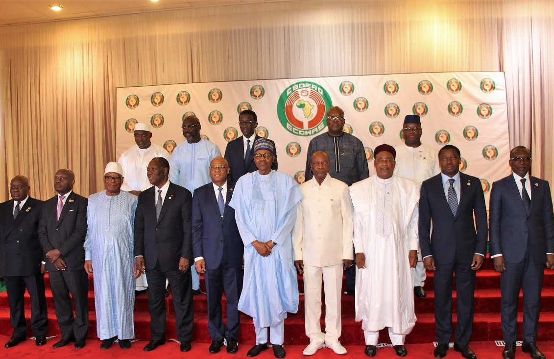 Des chefs d'Etat de la CEDEAO lors du 55ème sommet de l'organisation