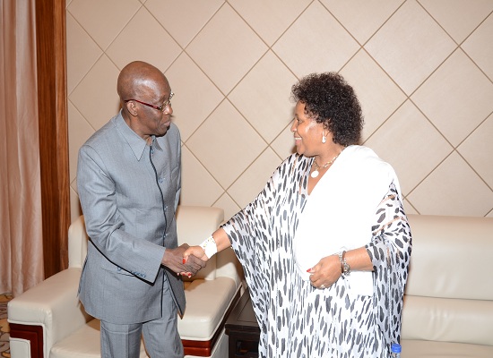 Feature image Dr Mohamed Diané et son homologue d’Afrique du Sud, Mme. Nosiviwe Mapisa-Nqakula