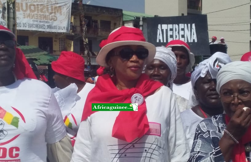 Hadja Halimatou Dalein Diallo lors de la marche des femmes contre l'impunité