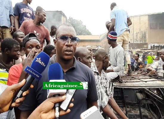 Un citoyen témoigne sur l'incendie des véhicules à Madina