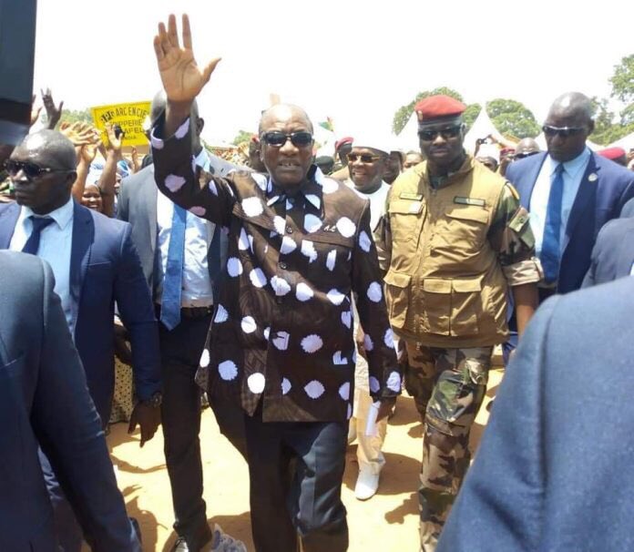 Feature image Alpha Condé, Président de la République de Guinée lors d'une visite à Kindia