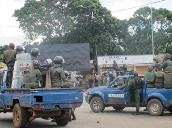 Des gendarmes déployés pour le maintien d'ordre à Conakry (image d'archive)