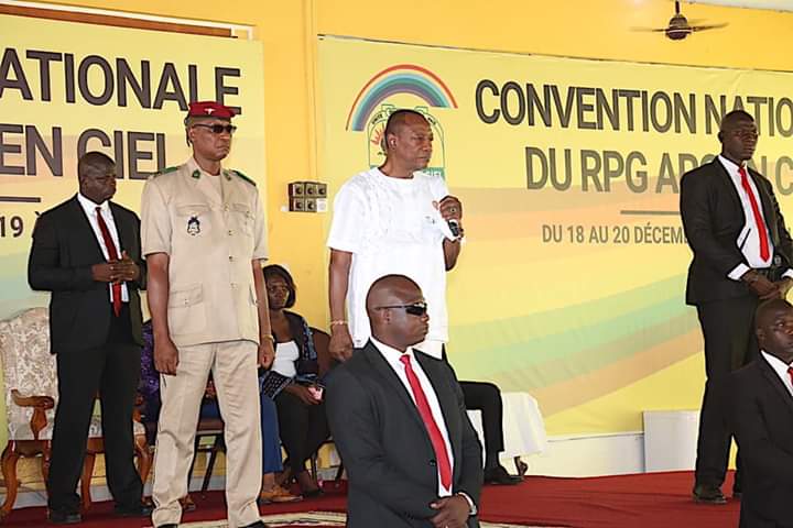 Alpha Condé, Président de la République de Guinée lors de la convention du RPG