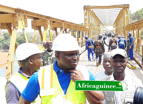 Moustapha Naité, ministre des Travaux Publics en visite de chantiers