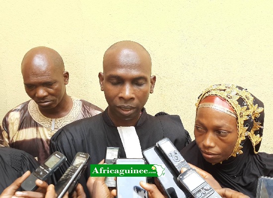 Maître Thierno Souleymane et sa cliente madame Fatoumata Bah