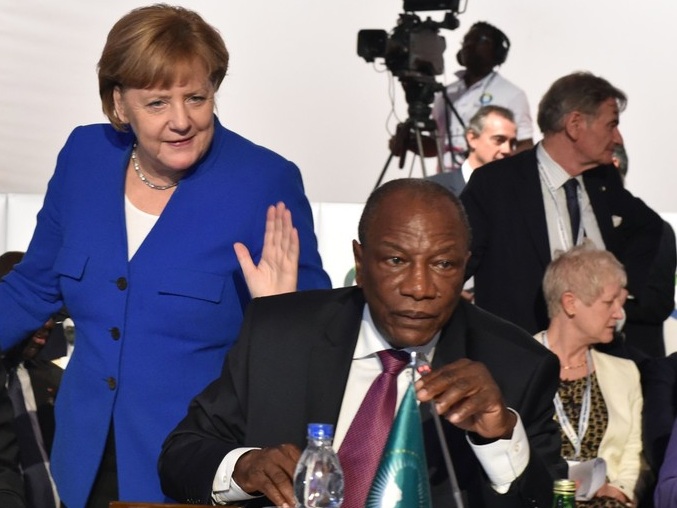Feature image Angela Merkel, chancelière allemande et Alpha Condé Président de la Guinée