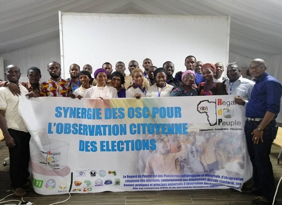 Des membre de la synergie des OSC pour l'observation des élections