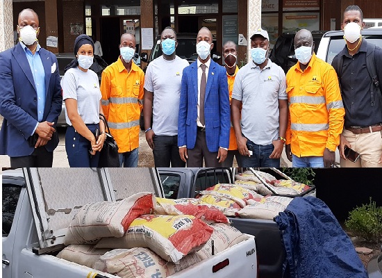 La société Elite Mining Guinée S.A fait un don de vivres et de kits sanitaires aux communautés impactées par son projet