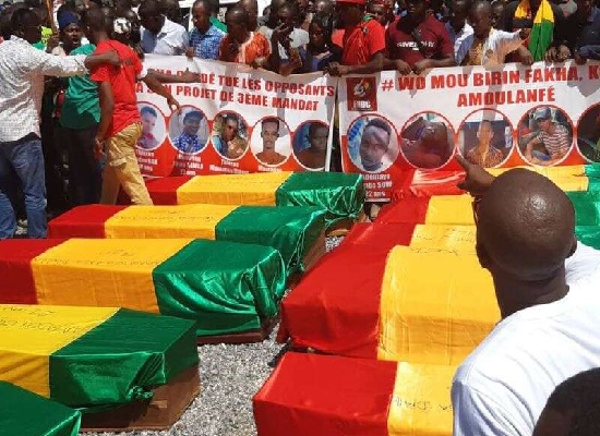 Des victimes de la répression des manifestations du FNDC à Conakry