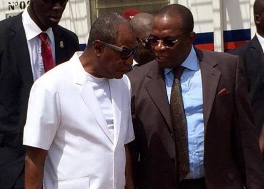Alpha Condé, Président de la République et son Premier Ministre Kassory Fofana