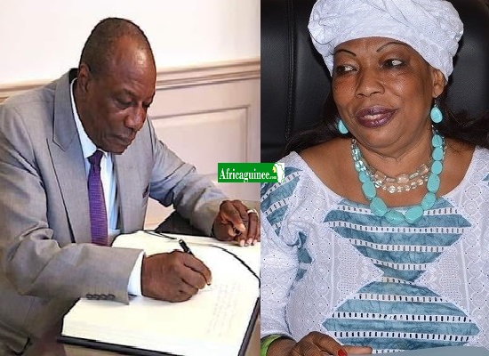 Feature image Alpha Condé, président de la République de Guinée et madame Martine Condé, photomontage Africaguinee.com