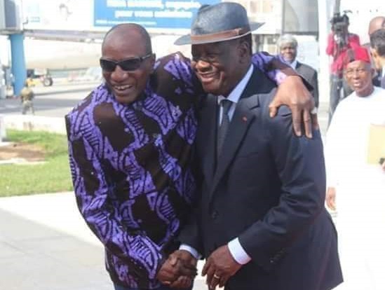 Feature image Les Présidents guinéen et ivoirien, Alpha Condé et Alassane Ouattara
