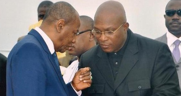 Alpha Condé, président de la République de Guinée et Kiridi Bangoura