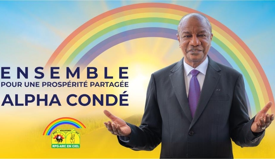 Alpha Condé, candidat du RPG arc en ciel à l'élection présidentielle du 18 octobre