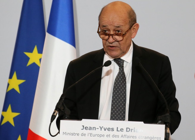 Jean Yves Le Drian, ministre français de l'Europe et des affaires étrangères