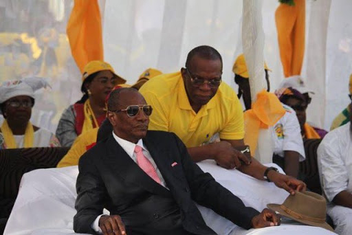 Feature image Alpha Condé, président de la République de Guinée et son Premier Ministre Kassory Fofana