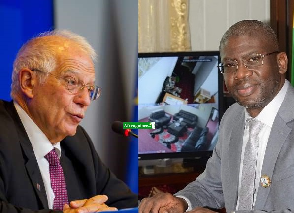 Josep Borel, président de la Commission de l'EU et Kabinet Cissé, président de la CENI, photomontage Africaguinee