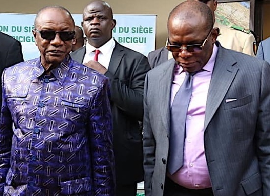 Alpha Condé, président de la République de Guinée et son Premier Ministre Kassory Fofana