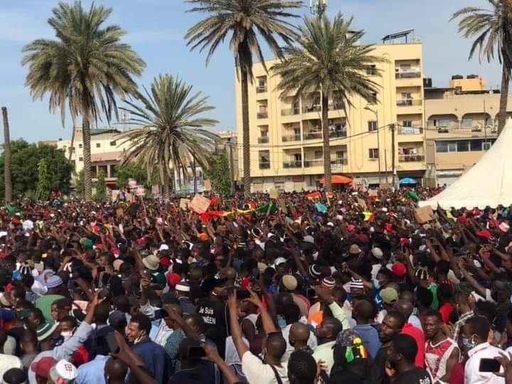 Manifestation de soutien à la Guinée à Dakar