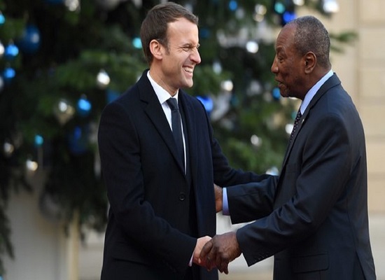 Feature image Emmanuel Macron et Alpha Condé