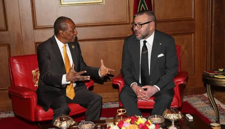 Le président guinéen Alpha Condé et sa majesté le Roi Mohamed VI