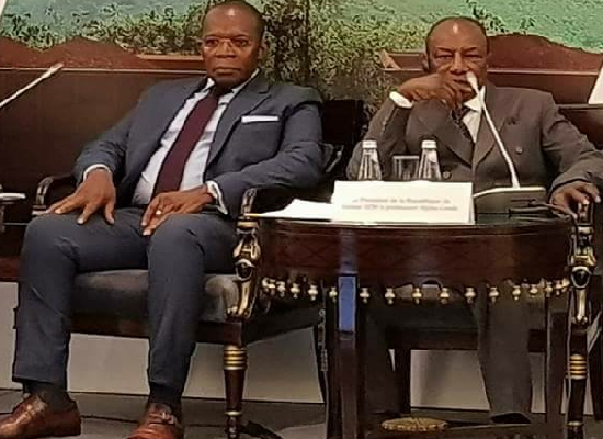 Feature image Alpha Condé, président de la République de Guinée et son Premier Ministre Kassory Fofana