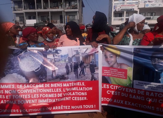Feature image Des femmes manifestent contre les exactions à Ratoma