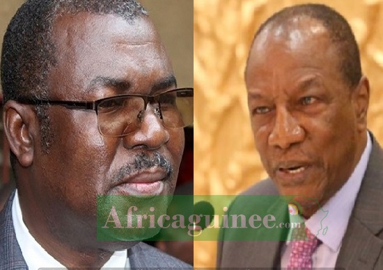 Feature image Dr Faya Milimouno, leader du Bloc Libéral et Alpha Condé, photomontage Africaguinee.com