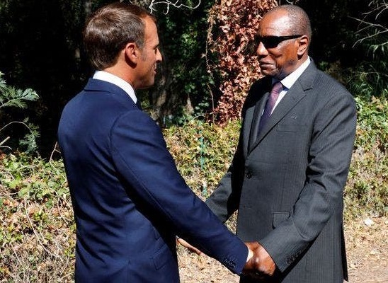 Alpha Condé et Emmanuel Macron