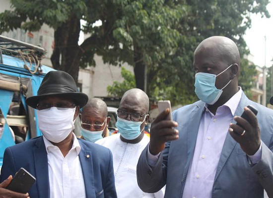 Ousmane Gaoual Diallo, Etienne Soropgui en compagnie de leurs avocats à la DPJ