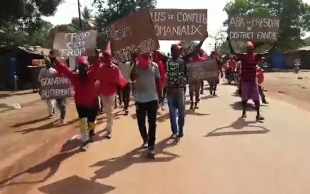 Manifestation des citoyens de Fanye