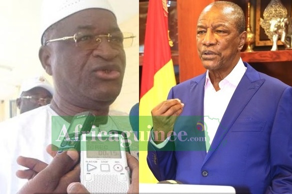 Mamadou Sylla, leader de l'UDG et le président Alpha Condé