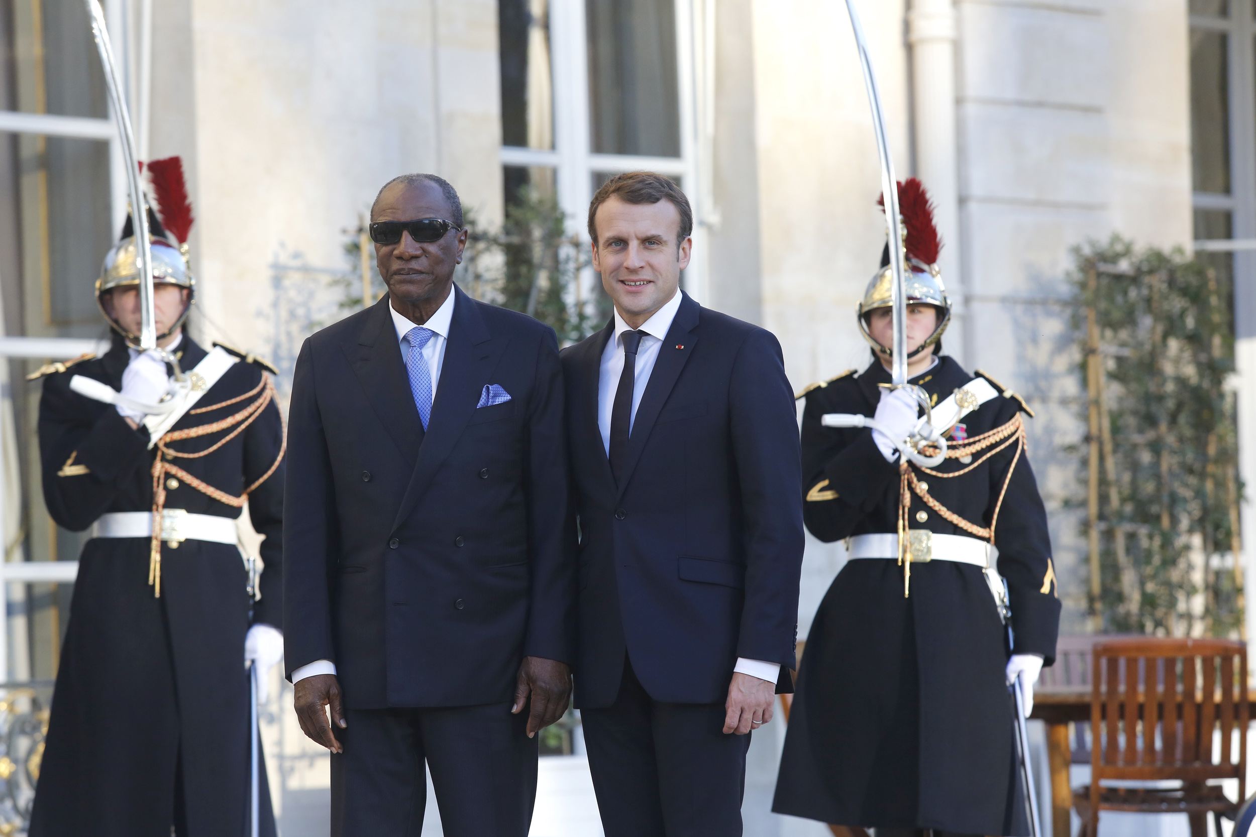 Alpha Condé et Emmanuel Macron