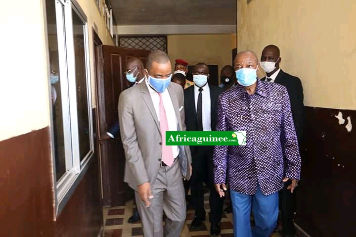 Tibou Kamara et Alpha Condé