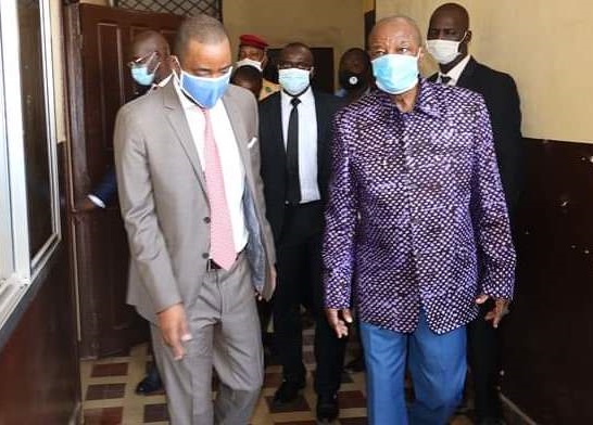 Alpha Condé, président de la République de Guinée et Tibou Kamara, son Conseiller Spécial