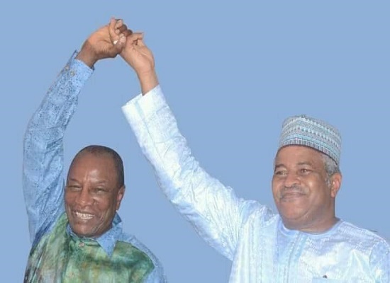 Alpha Condé, président de la République de Guinée et son allié Bah Ousmane