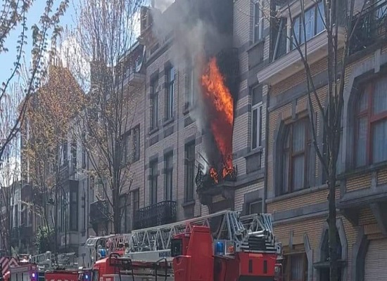 Incendie à Laken Bruxelles