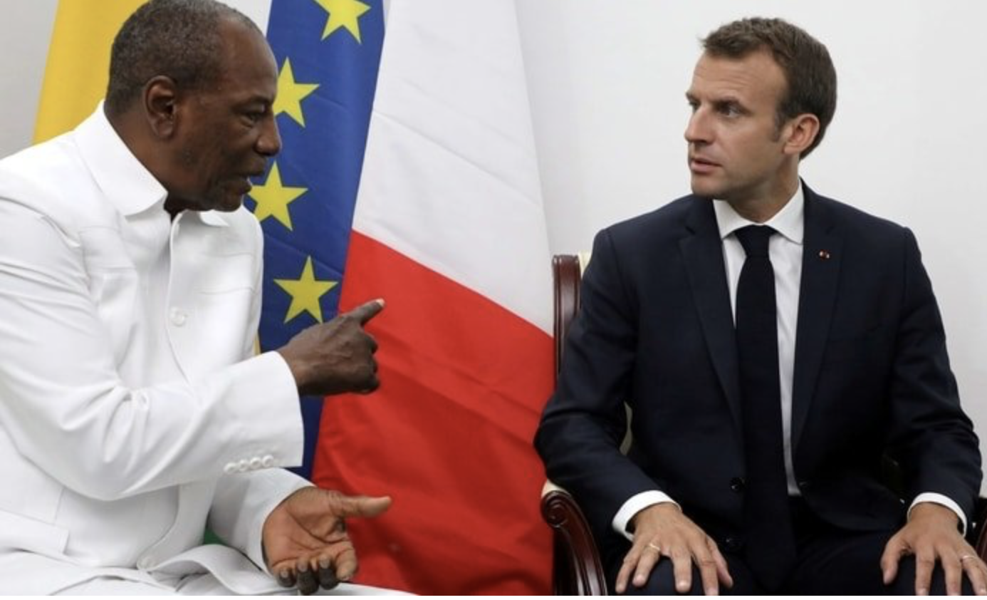 Feature image Alpha Condé, président de la République de Guinée et Emmanuel Macron