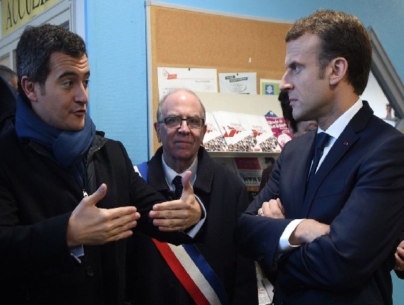 Emmanuel Macron et son ministre de l'Intérieur, Gérald Darmanin