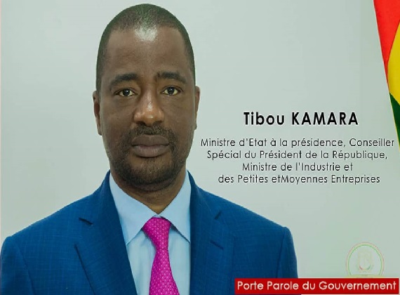 Feature image Tibou Kamara, porte-parole du Gouvernement