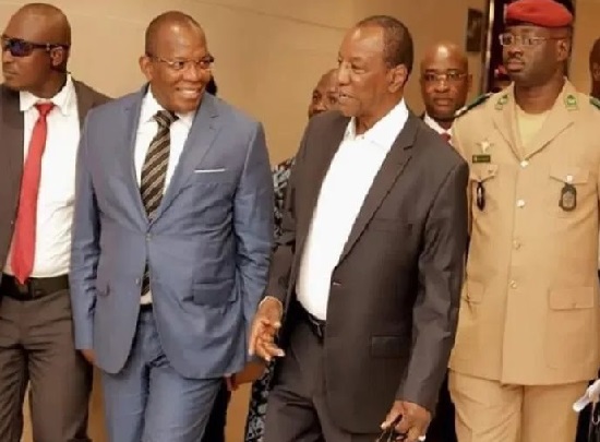Alpha Condé, président de la République de Guinée et son Premier Ministre Kassory Fofana