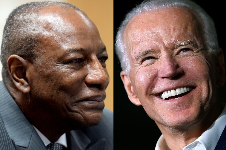 Feature image Les présidents guinéen et américain, Alpha Condé et Joe Biden, photomontage Africaguinee.com