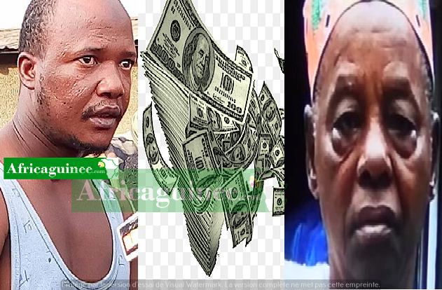 Elhadj Mohamed Diallo cerveau présumé de l'enlèvement d'Elhadj Doura, photomontage Africaguinee.com
