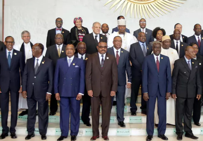 Des dirigeants africains lors d'un sommet de l'UA, image d'archive