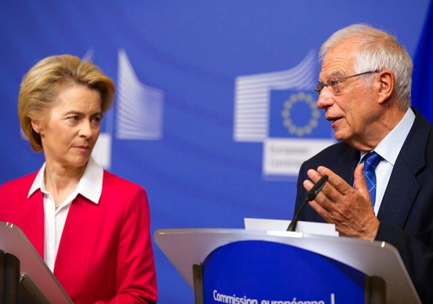 Ursula von der Leyen, présidente de la commission européenne et Josep Borel, Haut représentant de l'Union Européenne pour les affaires étrangères et la politique de sécurité