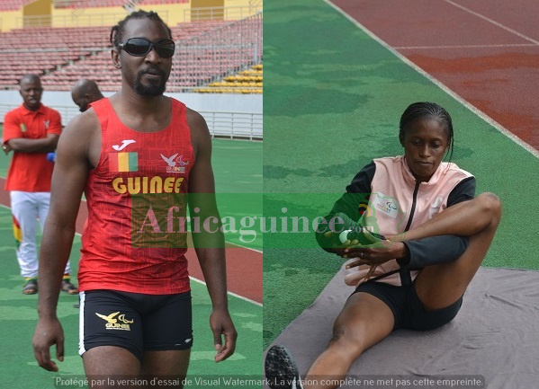 Bakoutoubou Dambakaté et Kadiatou Bangoura, les deux athlètes guinéens qualifiés aux jeux paralympiques de Tokyo