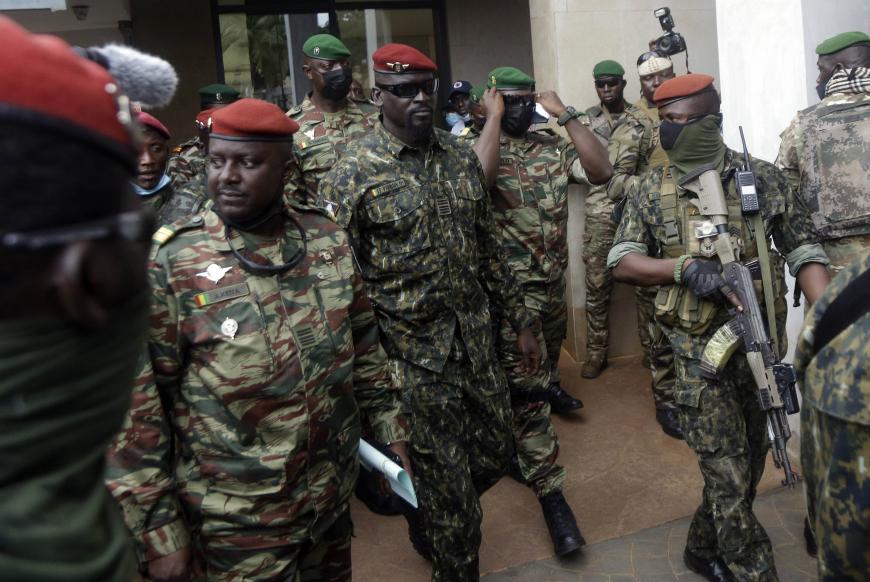 Des responsables de la junte militaire en Guinée