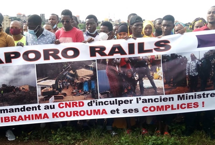 Rassemblement du collectif des victimes des casses de Kaporo-rails