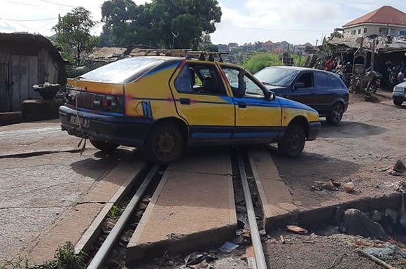 PK16+200 à Démoudoula où  Aissatou Diallo a été mortellement blessée par le train